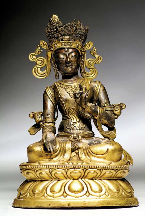 Appraisal: QIANLONG GILT COPPER TARA th Century Qianlong Period Sino-Tibetan repouss