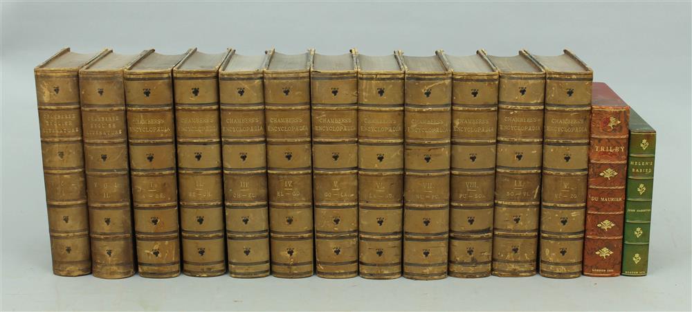 Appraisal: VOLUMES OF LITERATURE WITH CHAMBER'S ENCYCLOPEDIA HELEN'S BABIES AND TRILBY