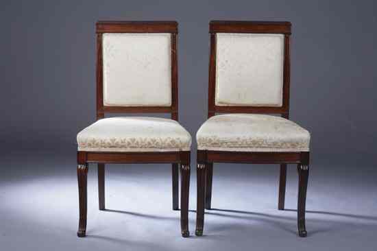 Appraisal: SET OF SIX LOUIS PHILIPPE FRUITWOOD SIDE CHAIRS th century