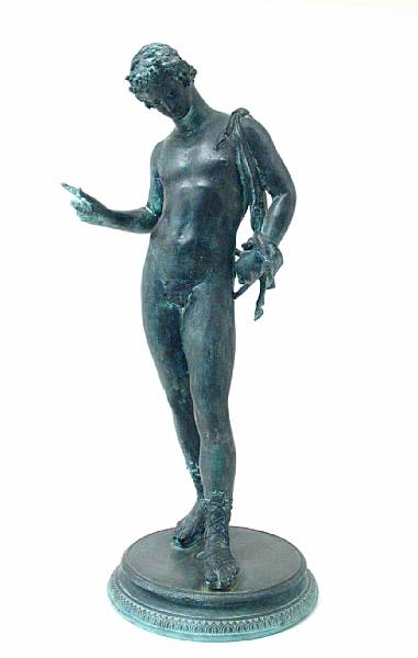 Appraisal: An Italian patinated bronze figure of Narcicuss height in