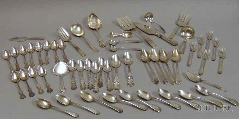 Appraisal: Approximately Fifty-three Pieces of Mostly Sterling Silver Flatware Towle Whiting