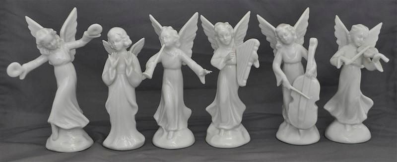 Appraisal: PC DRESDEN PORCELAIN ANGEL MUSICIANS Six Dresden Porcelain Angel Musicians