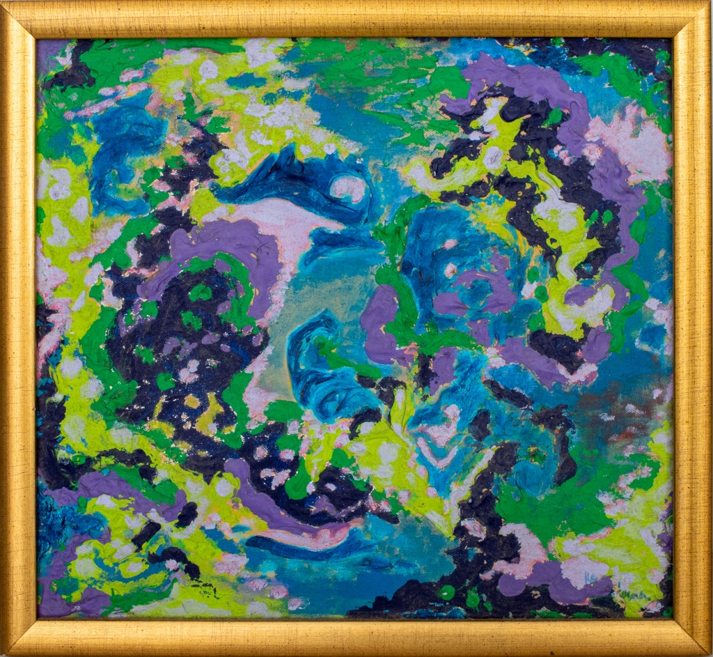 Appraisal: KAYO LENNAR 'PURPLE ABSTRACTION' OIL ON CANVAS Kayo Lennar French