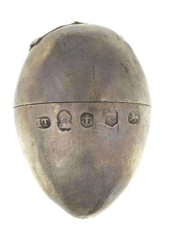 Appraisal: A GEORGE III SILVER NUTMEG GRATER AND COVER of plain