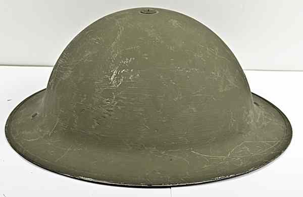 Appraisal: US WWII Early Doughboy Helmet Early WWII doughboy-style helmet with