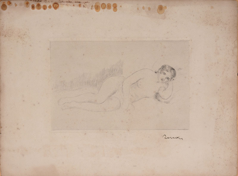 Appraisal: PIERRE-AUGUSTE RENOIR - FEMME NUE COUCH E TOURN E DROITE