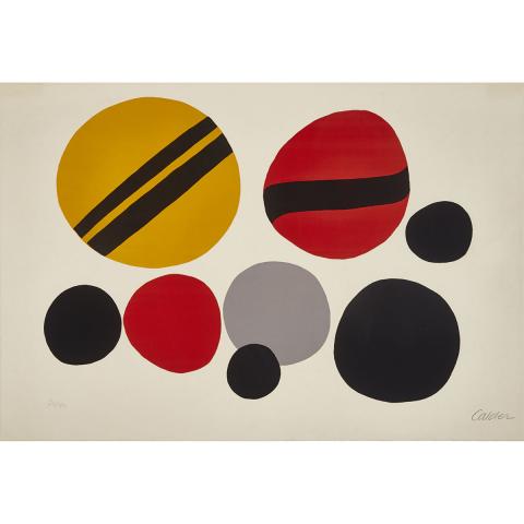 Appraisal: Alexander Calder - CHEVRONS NOIR SUR ROUGE ET JAUNE American