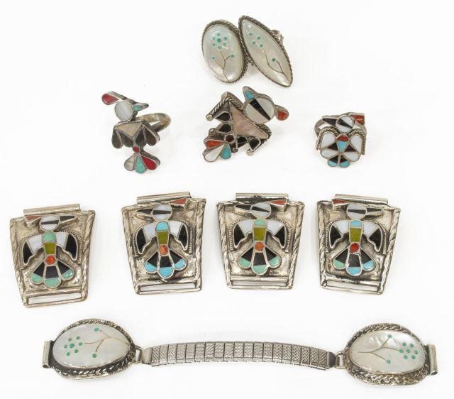 Appraisal: lot of Native American Zuni silver content unknown jewelry including