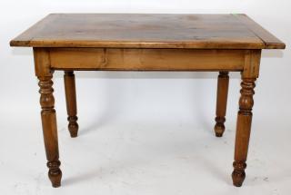 Appraisal: French Louis Philippe table with drawer French Louis Philippe table