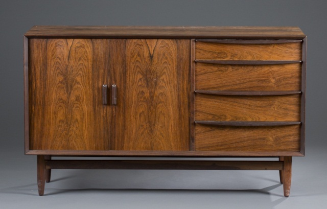 Appraisal: Falster Brazilian Rosewood Credenza Made by Falster in Denmark original