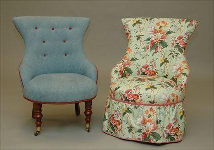 Appraisal: Two Slipper Chairs