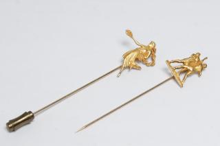 Appraisal: K Gold Stick Pins Man's Group of Vintage men's jewelry