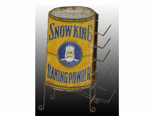 Appraisal: Snow King Baking Powder -Sided Bag Rack Description Tin and