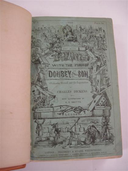 Appraisal: vols Dickens Charles Dombey and Son London Bradbury Evans -