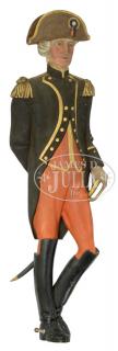 Appraisal: OUTSTANDING CARVED PAINTED TRADE FIGURE OF GEORGE WASHINGTON IN UNIFORM