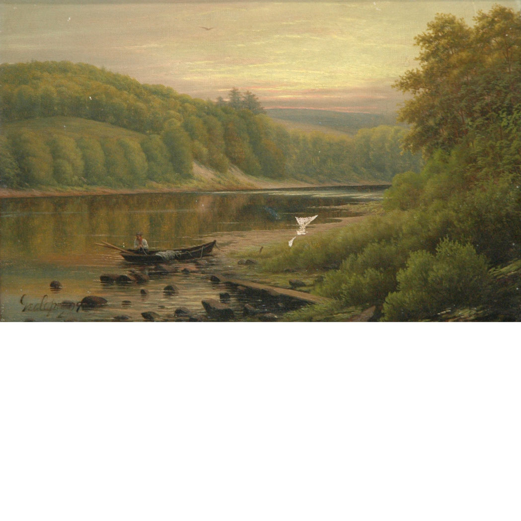 Appraisal: George Cope American - Boater on a Lake in a