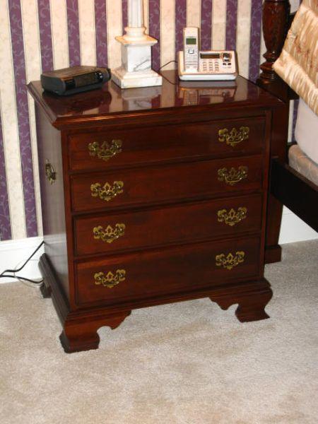 Appraisal: Pair of Ethan Allen Night Stands cherry diminutive form with