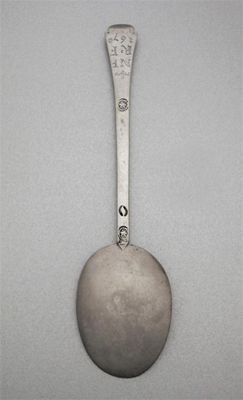 Appraisal: A Charles II spoon with a stylised tulip head pricked