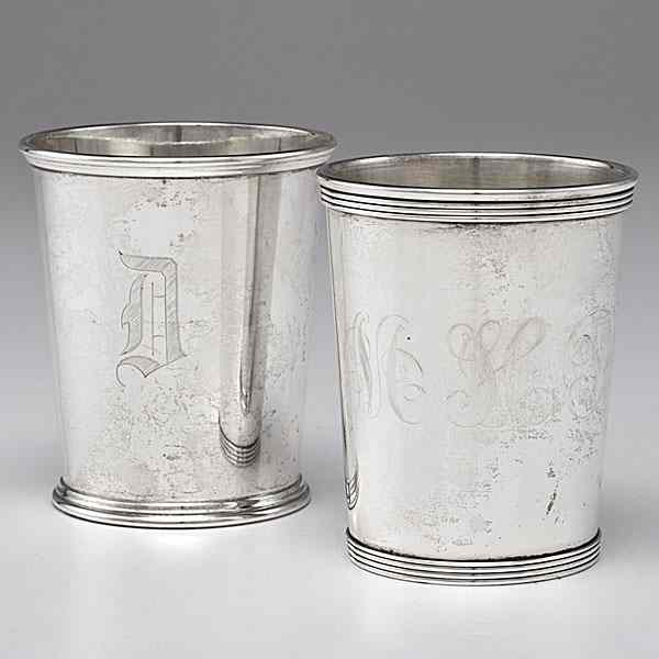 Appraisal: Baltimore and Kentucky Sterling Julep Cups American two sterling silver