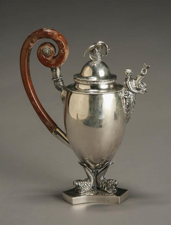 Appraisal: German Neoclassical Silver Coffee Pot Georg Christian Friedrich Temmler Augsburg