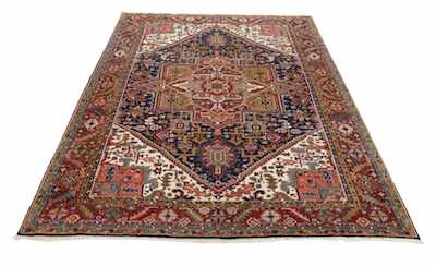 Appraisal: A Large Heriz Carpet Thick wool rug with cotton weft