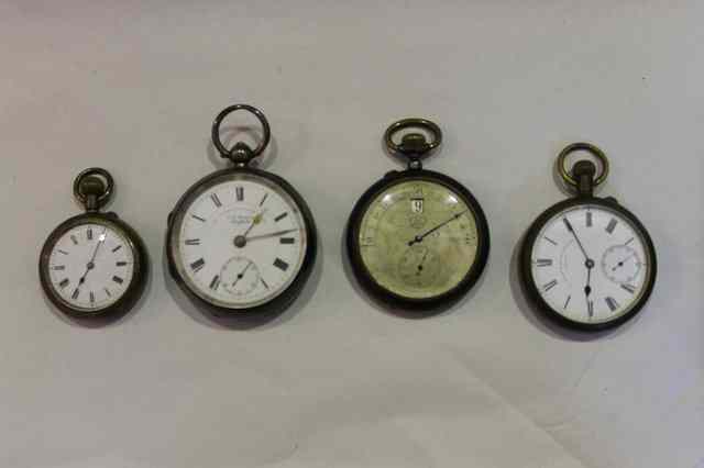 Appraisal: A COLLECTION OF FOUR VARIOUS POCKET WATCHES including a silver