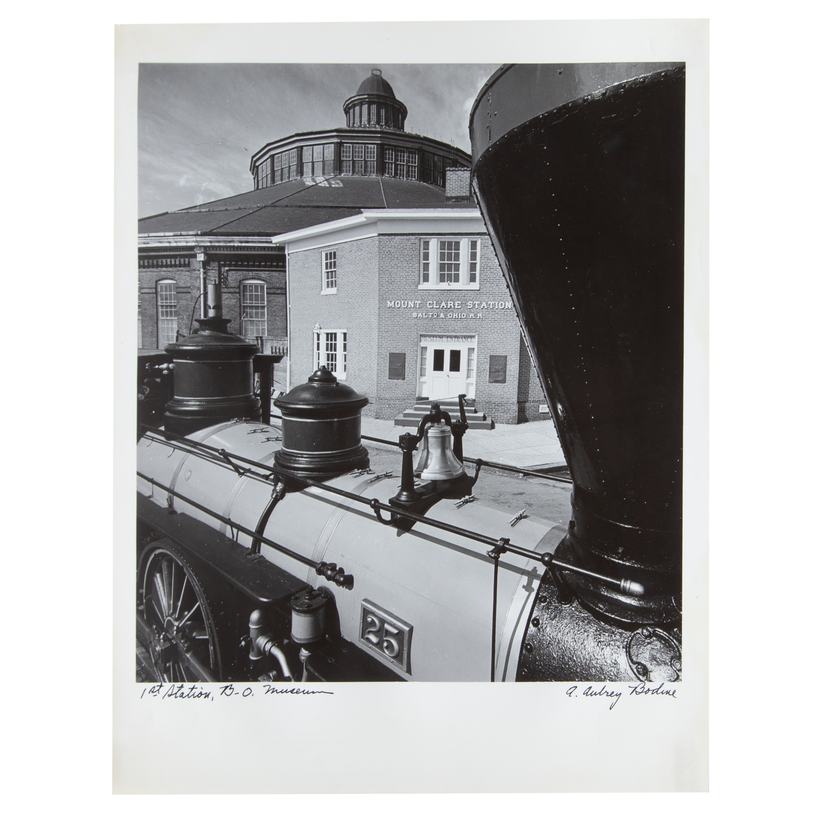 Appraisal: A AUBREY BODINE ST STATION-B O MUSEUM American - Gelatin