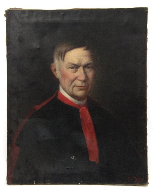 Appraisal: C Atzker Portrait of a Cardinal signed and dated lower