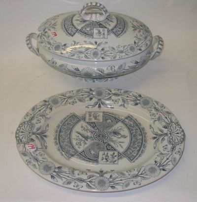 Appraisal: AN ENGLISH VICTORIAN COVERED TUREEN AND MATCHING UNDER PLATE in