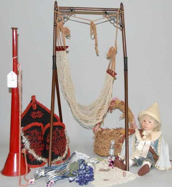 Appraisal: Assorted Decorative Items and One Doll Pinnochio china head doll