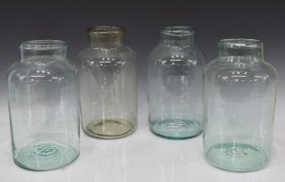 Appraisal: LARGE HAND BLOWN GLASS JARS L lot of Large hand