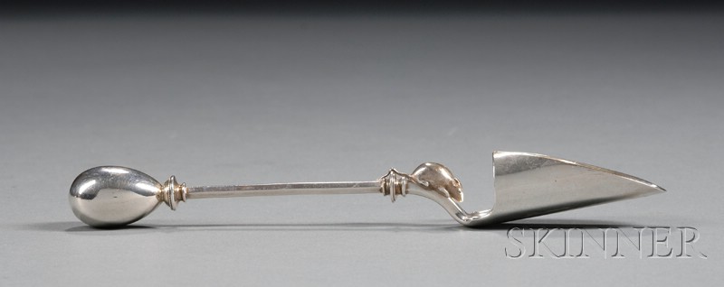 Appraisal: Whimsical Sterling Cheese Scoop Whiting Manufacturing Company late th century