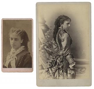 Appraisal: Two Cabinet Card Portraits of Raymond's Mother Raymond Maurice F