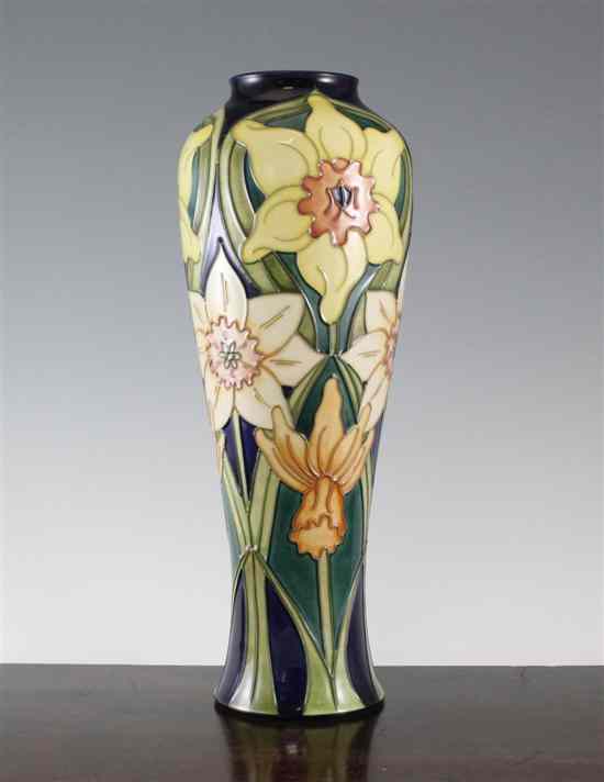 Appraisal: A Moorcroft 'Daffodil' pattern tall Meiping vase c limited edition