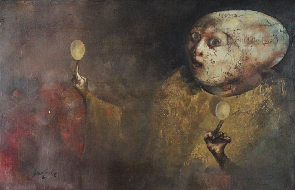 Appraisal: JOAN ERBE AMERICAN - MAGICIAN Oil on canvas x in