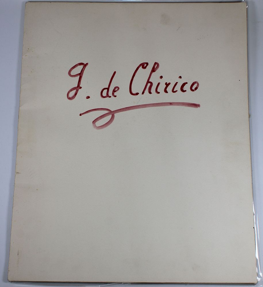 Appraisal: Giorgio de Chirico Italian - Portfolio Giorgio de Chirico Italian