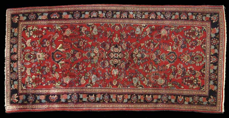 Appraisal: SEMI-ANTIQUE SAROUK CARPET Middle of the th Century Nice entryway