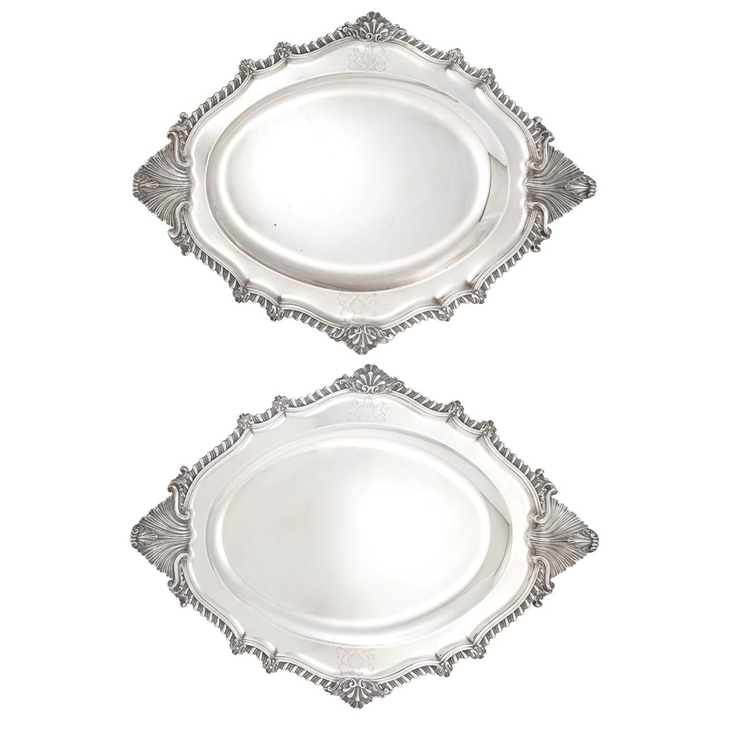 Appraisal: Pair of George IV Silver Platters Philip Rundell London circa