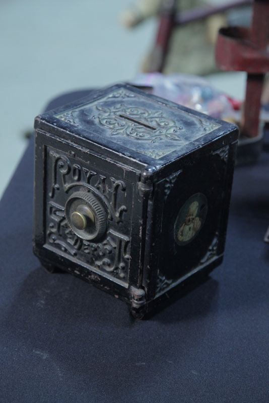 Appraisal: CAST IRON BANK ''Royal Safe Deposit'' with combination lock and