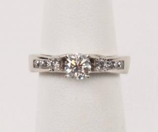 Appraisal: K WHITE GOLD PIECE DIAMOND BRIDAL SET HAVING CT ROUND