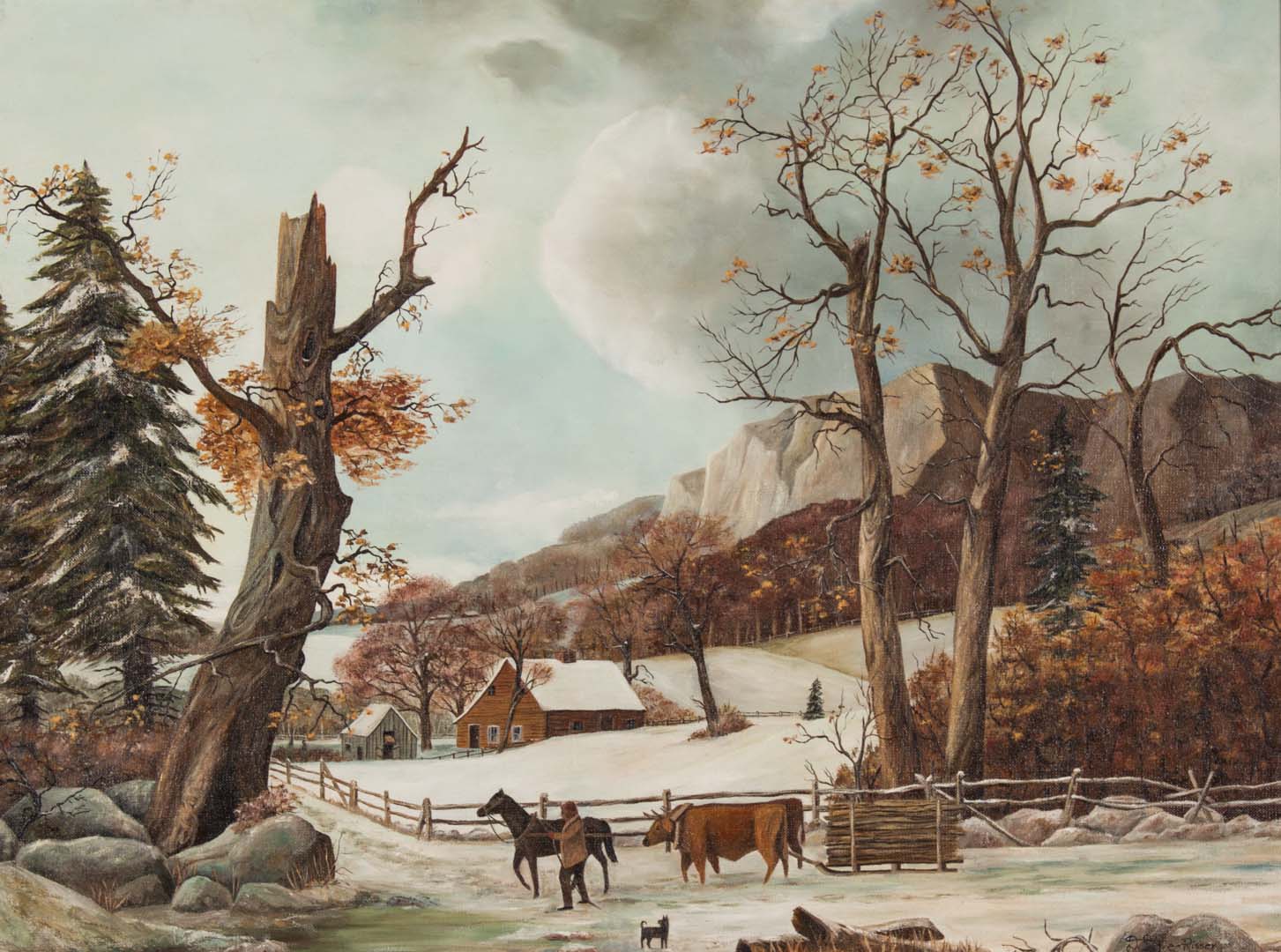 Appraisal: Doris Sipe-Risser Winter Landscape oil on board American th century