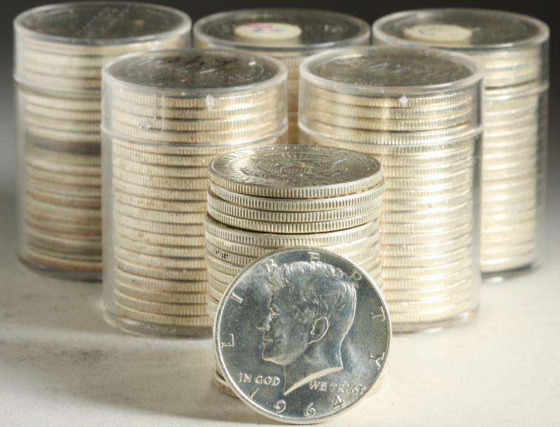 Appraisal: Six BU Rolls Kennedy Half Dollars coins