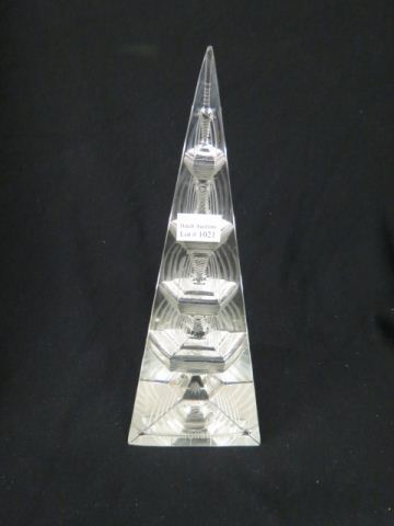 Appraisal: Cut Glass Obelisk fountain design tall