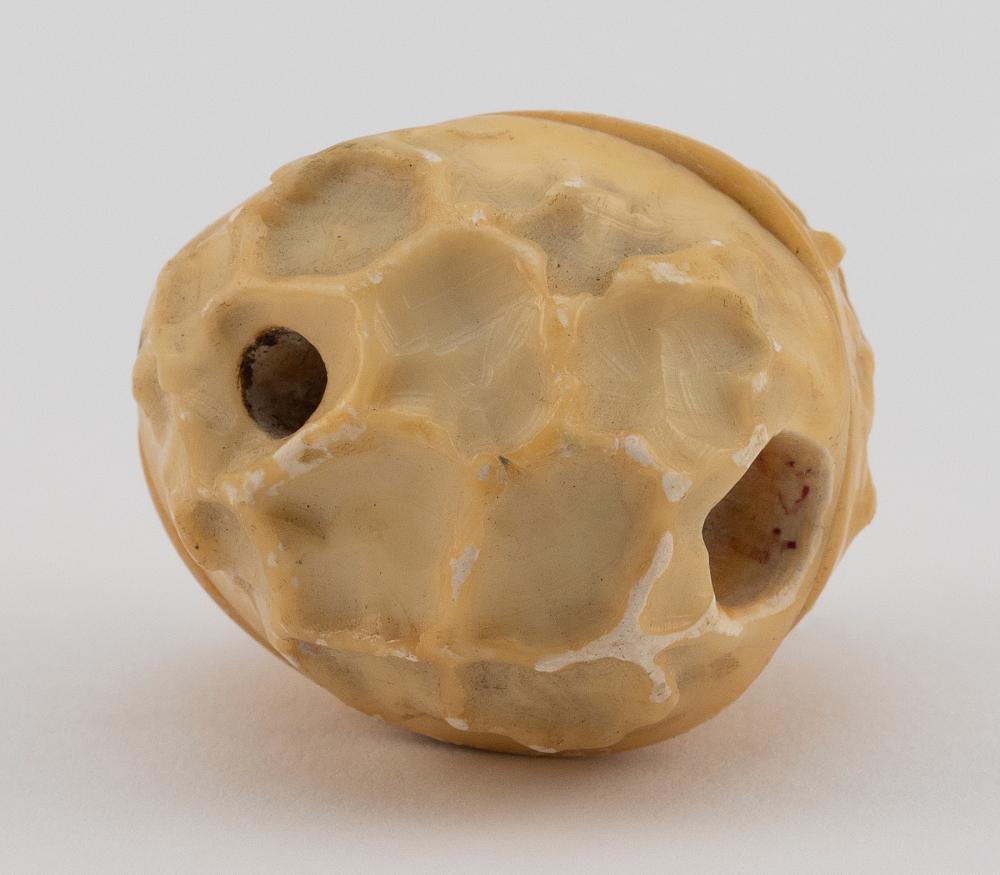 Appraisal: JAPANESE BONE EROTIC NETSUKE EARLY TH CENTURY HEIGHT JAPANESE BONE