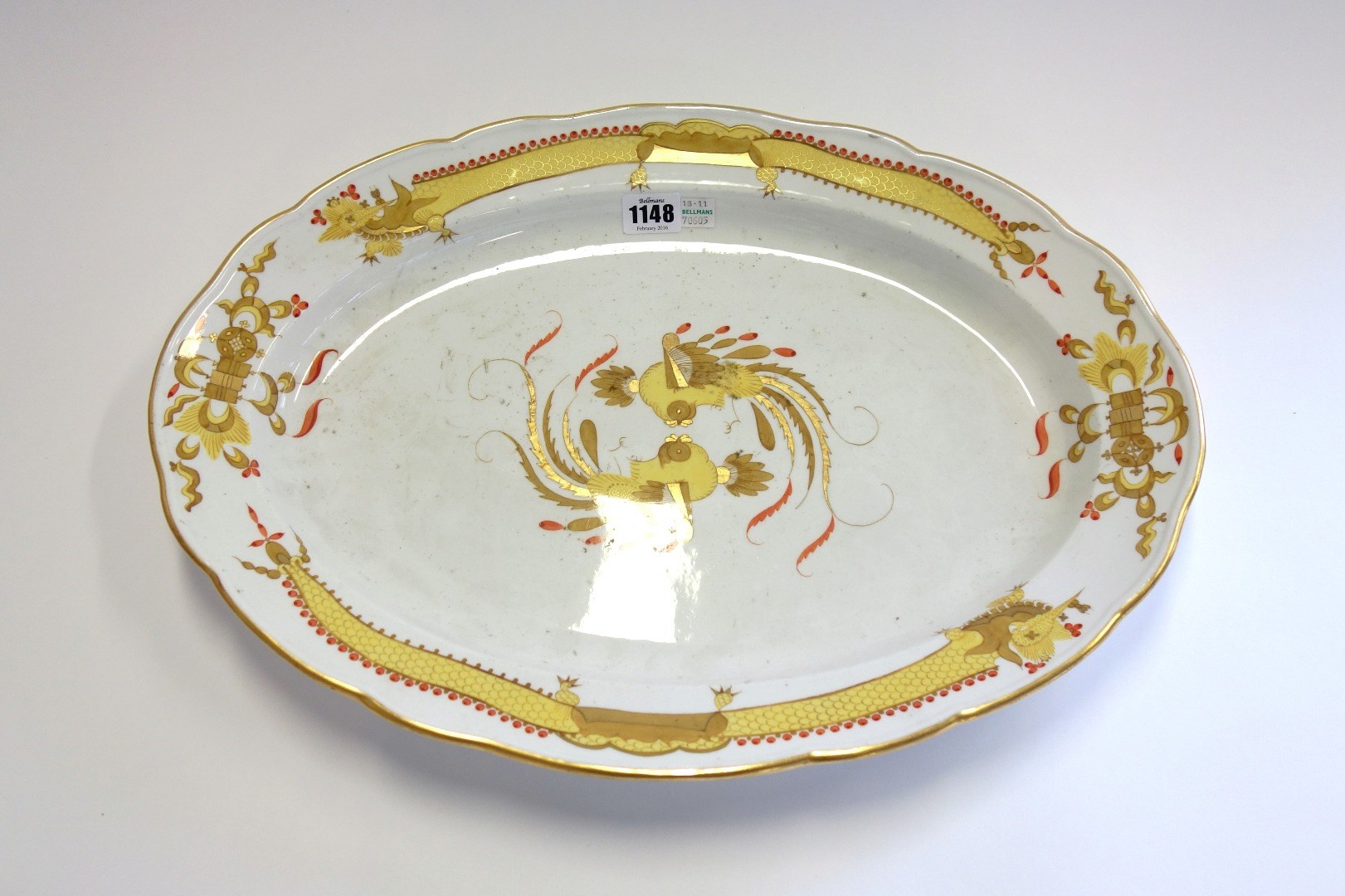 Appraisal: A Meissen porcelain oval charger circa centrally decorated with stylized