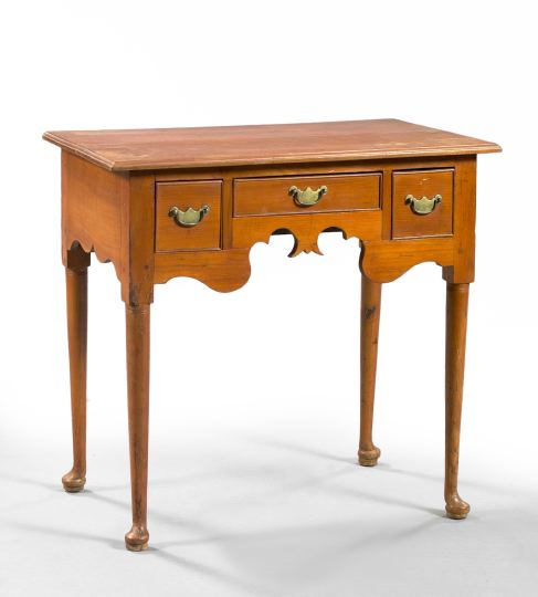 Appraisal: Good American Queen Anne Cherrywood Lowboy Dressing Table mid- th