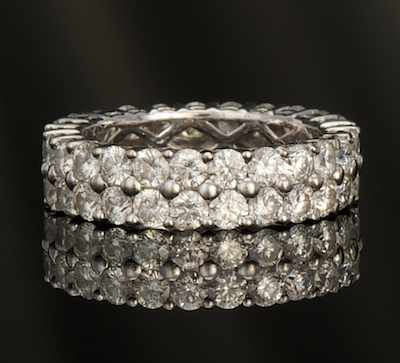 Appraisal: A Diamond Eternity Ring k white gold eternity ring set