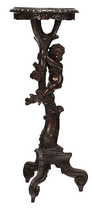 Appraisal: A Venetian Style Highly Carved Figural Stand Continental late th