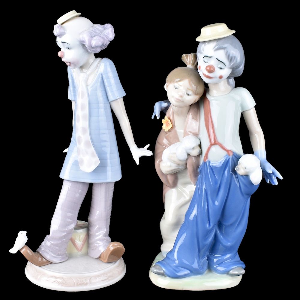 Appraisal: Two Lladro Figurines Two Lladro Glazed Porcelain Figurines Includes Pals