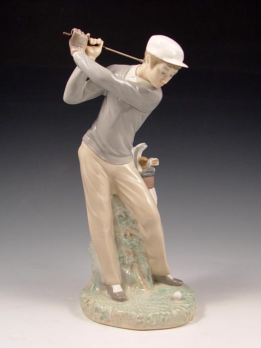 Appraisal: LLADRO PORCELAIN ''GOLFER'' Retired in '' tall